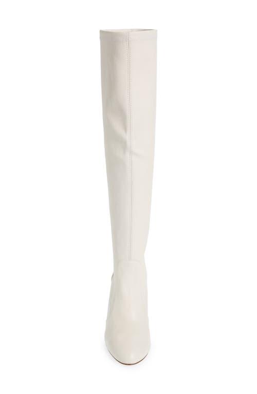 Stuart Weitzman Yuliana Knee High Slouch Boot In White