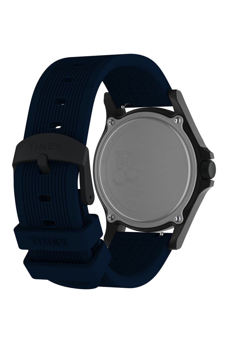 Peanuts Expedition Acadia Silicone Strap Watch, Alternate, color, BLUE