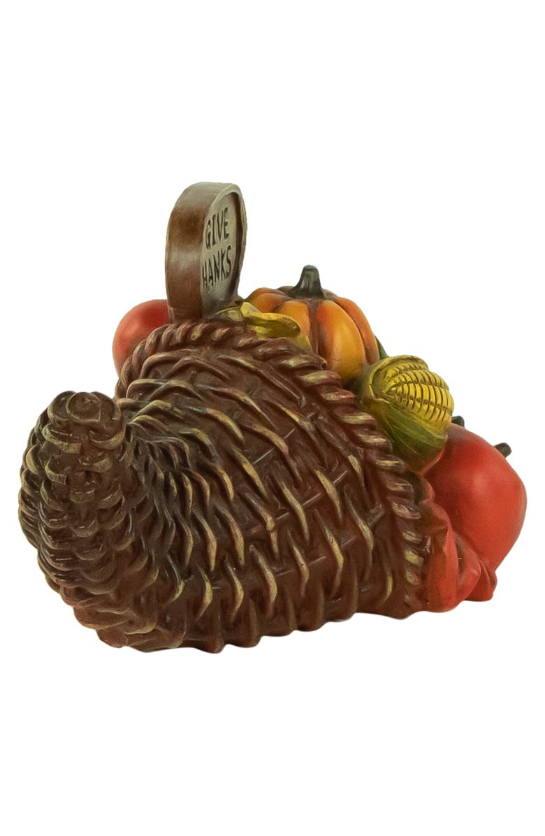 Northlight Bountiful Give Thanks Fall Harvest Cornucopia Decoration - 8.5", Alternate, color, Brown