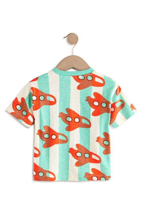 Next Kids' Vertical Stripe Plane Graphic T-shirt