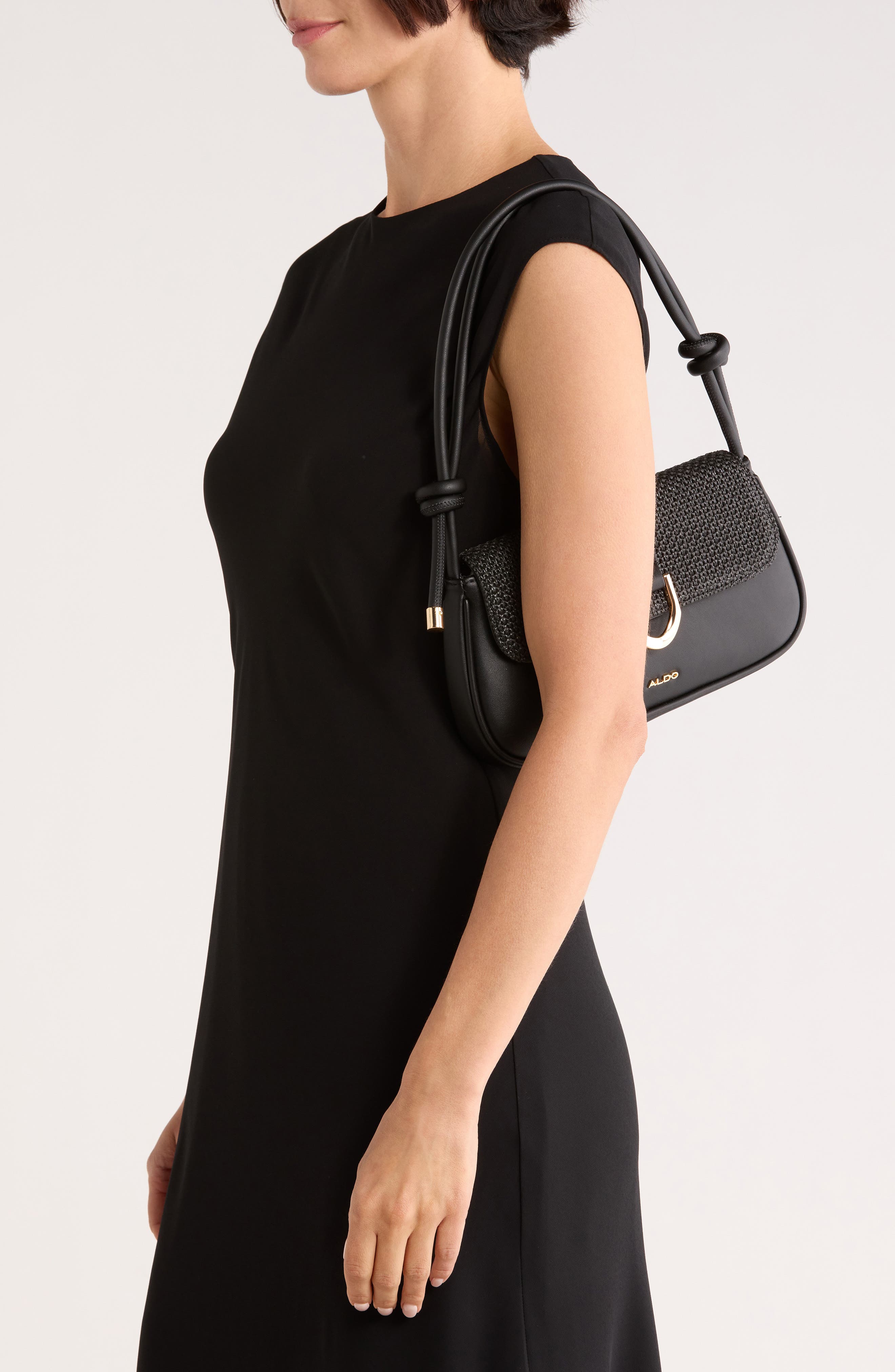 ALDO Alodalegyn Shoulder Bag, Alternate, color, Black