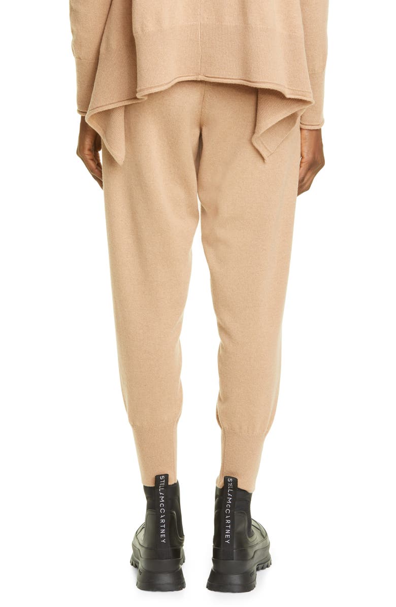 Stella McCartney Cashmere & Wool Sweater Joggers, Alternate, color, Camel