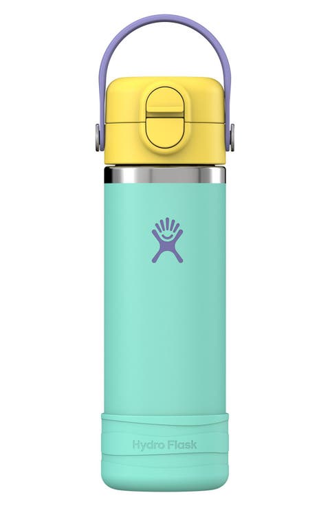 Kids' 18 oz. Wide Mouth Covered Straw Lid Water Bottle