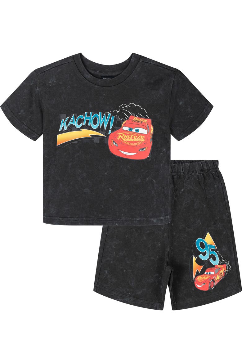 Pixar 2-Piece Tee and Shorts Set, Main, color, Charcoal McQueen