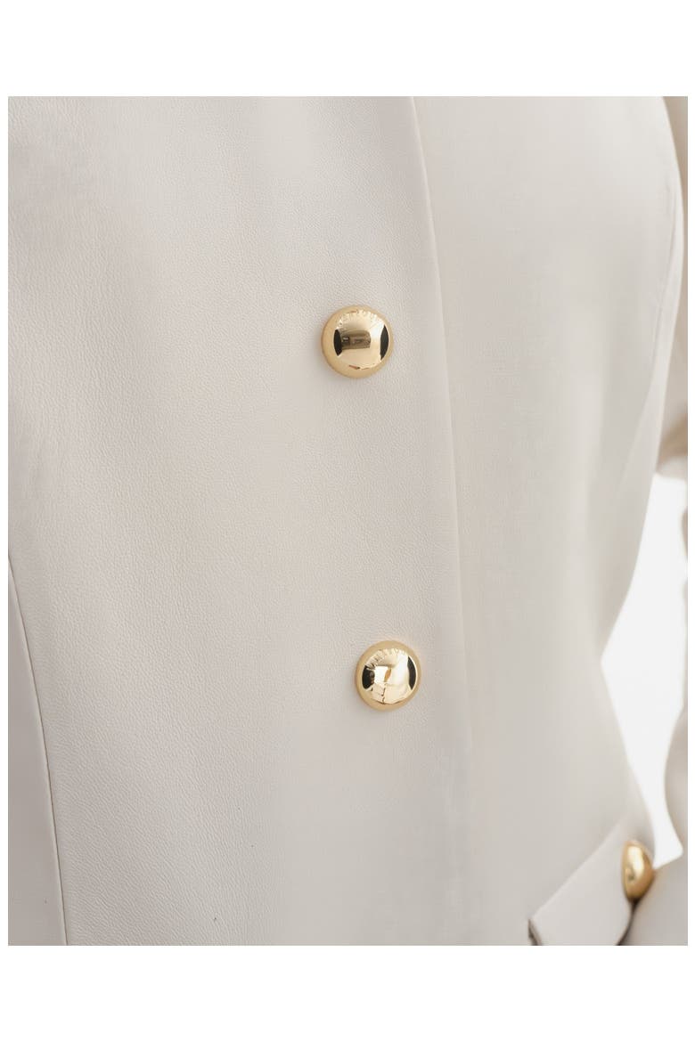 Lynn | Leather Jacket, Alternate, color, Whisper White