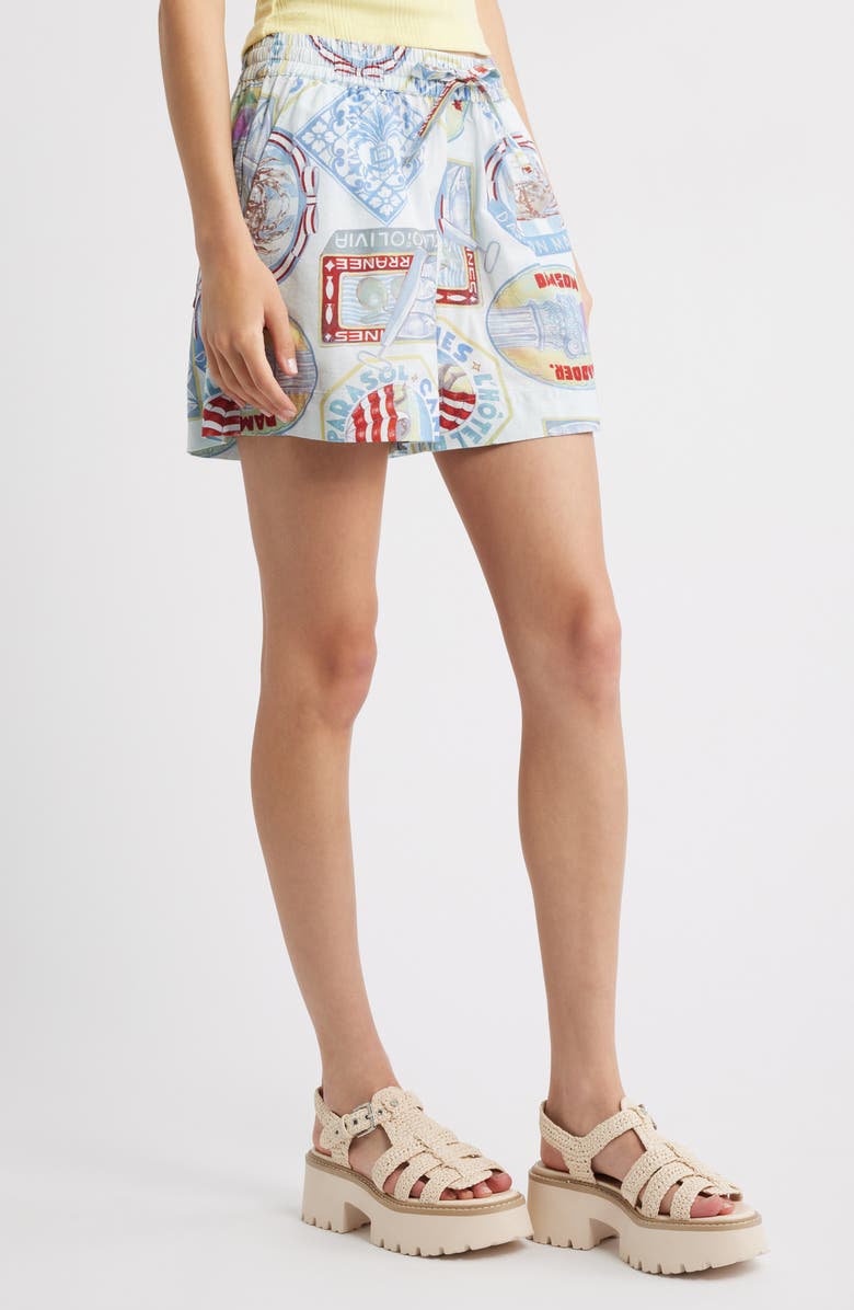 Damson Madder Holiday Print Shorts, Alternate, color, Blue Multi