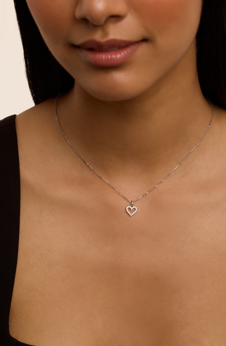 Ted Baker Amore Crystal Heart Pendant Necklace, Alternate, color,