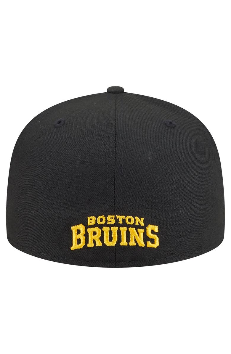 New Era Men's New Era  Black Boston Bruins Deceptor 59FIFTY Fitted Hat, Alternate, color, 
