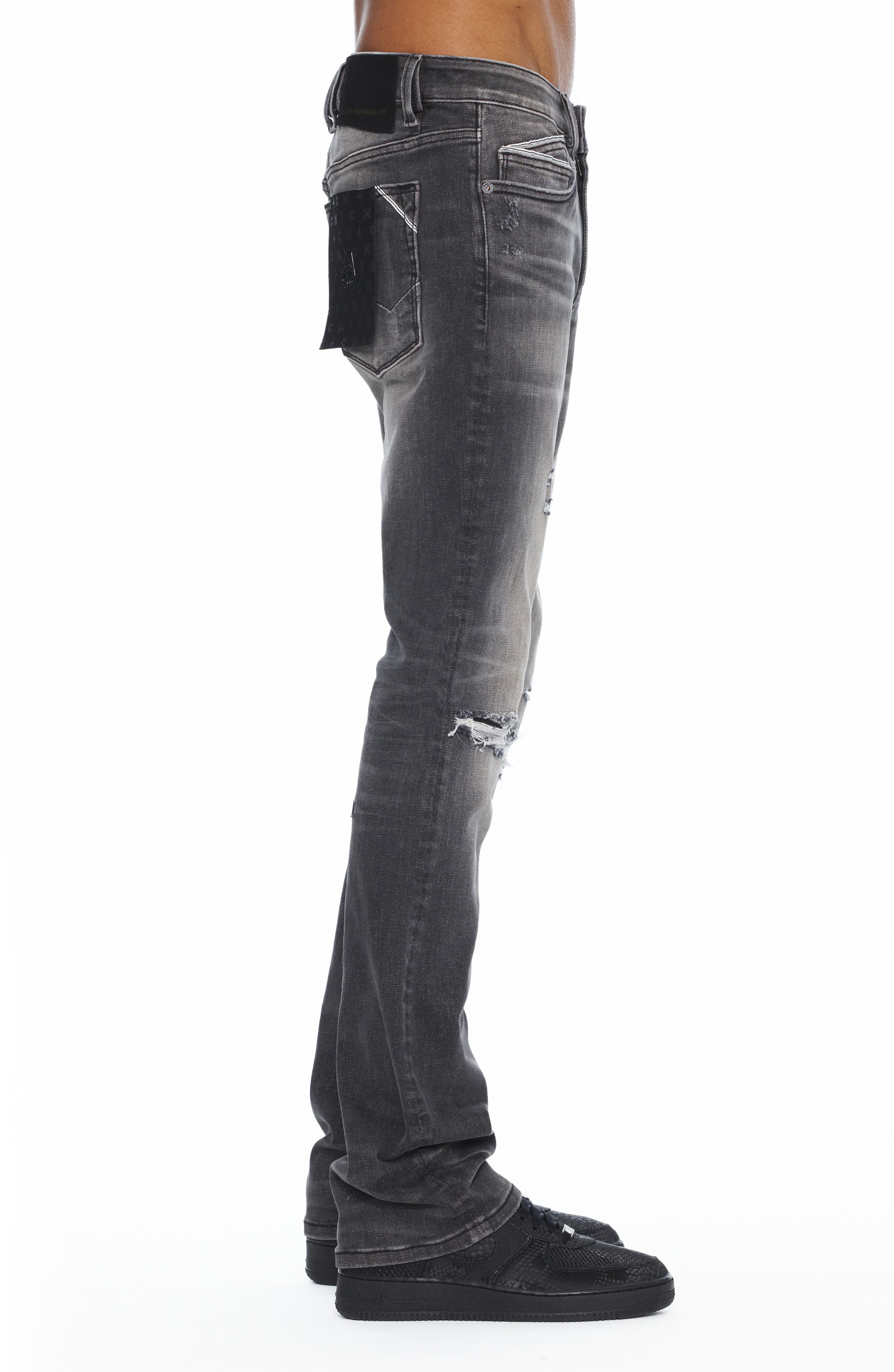 Cult of Individuality Lenny Ripped Mid Rise Bootcut Jeans (Men) | Nordstrom