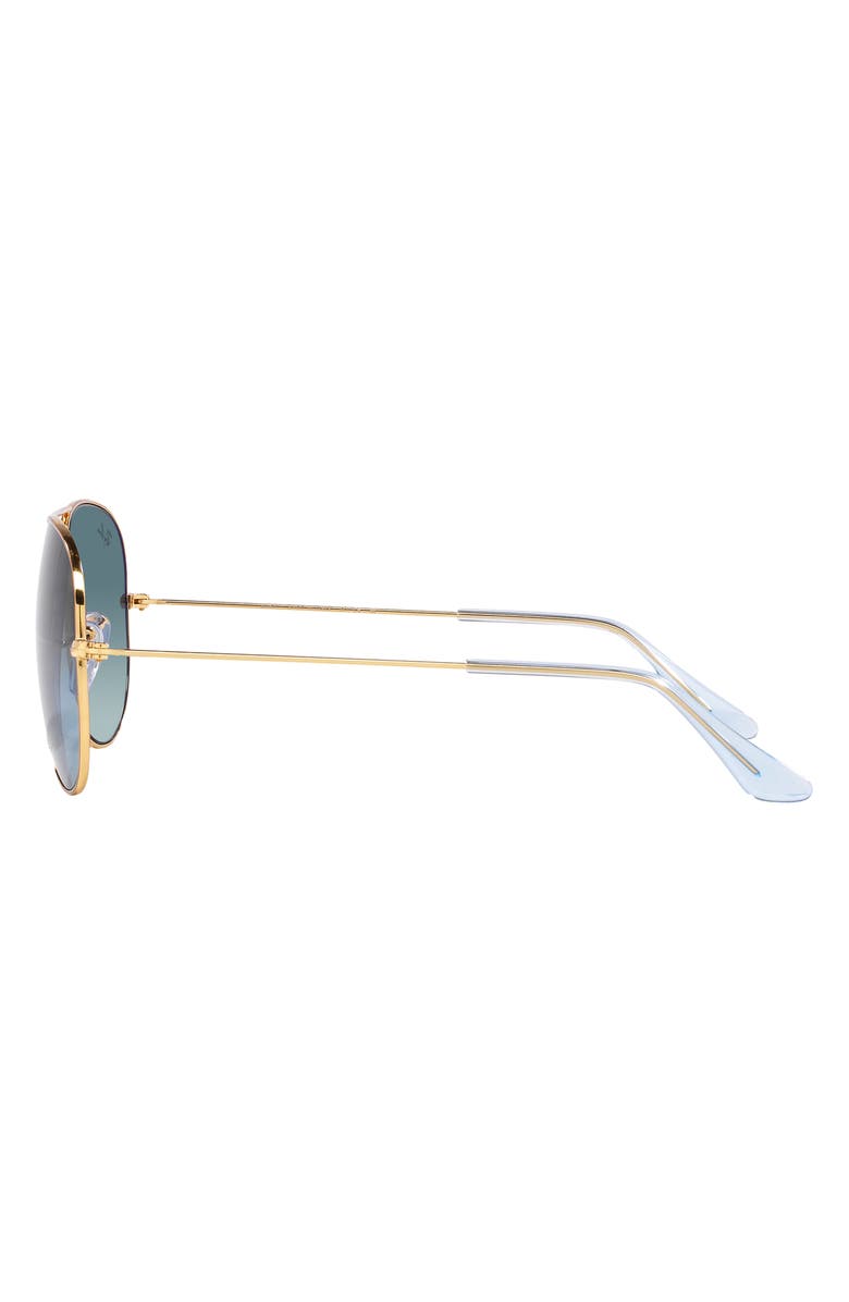 Ray-Ban Small Original 55mm Aviator Sunglasses, Alternate, color, Gold