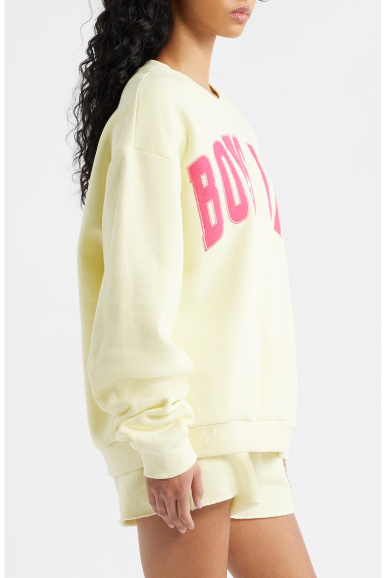 Razzle Dazzle V2 Kara Crewneck Sweatshirt, Alternate, color, YELLOW