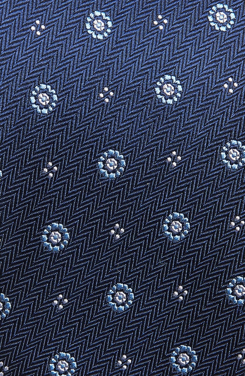 David Donahue Neat Silk Tie, Alternate, color, Navy