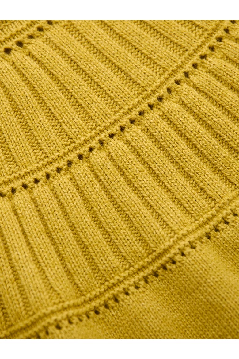 Textured Yoke Sweater, Alternate, color, Ochre