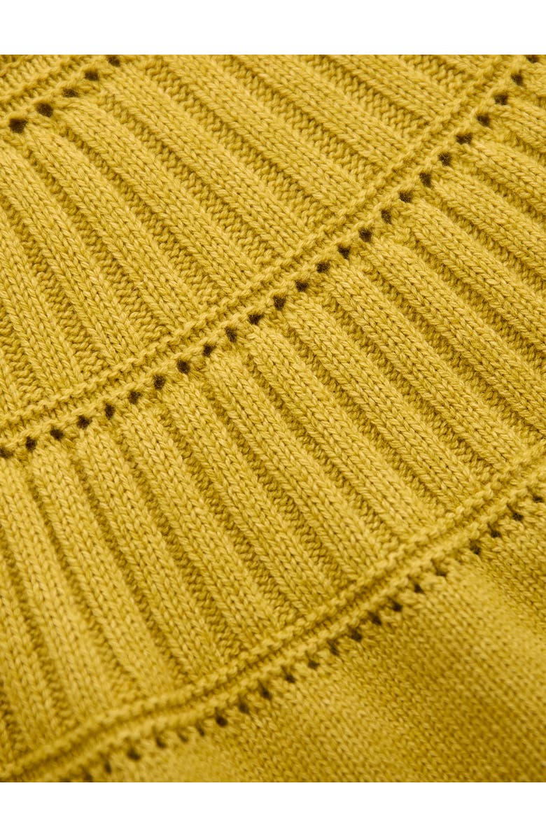 Celtic & Co. Textured Yoke Sweater, Alternate, color, Ochre
