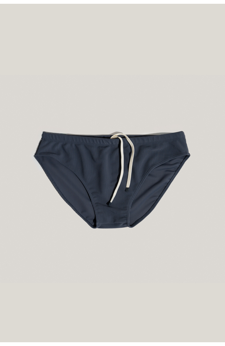 GoodPark Dune Modern Cut Ribbed Stretch Swim Brief, Alternate, color, Slate
