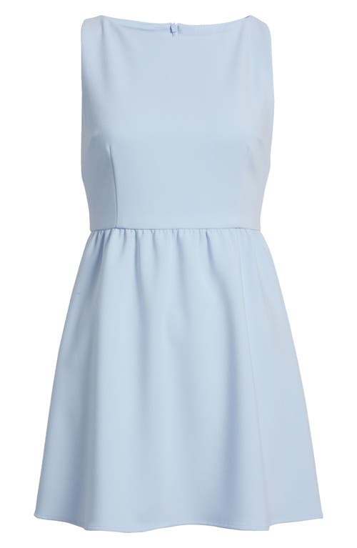 French Connection Whisper Boatneck Minidress In Cashmere Blue