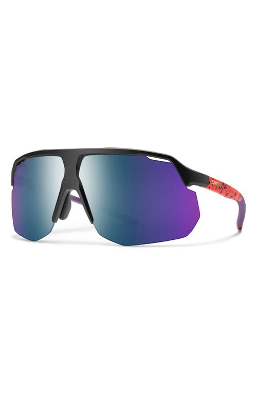 Smith Motive 74mm Chromapop™ Polarized Shield Sunglasses In Blue