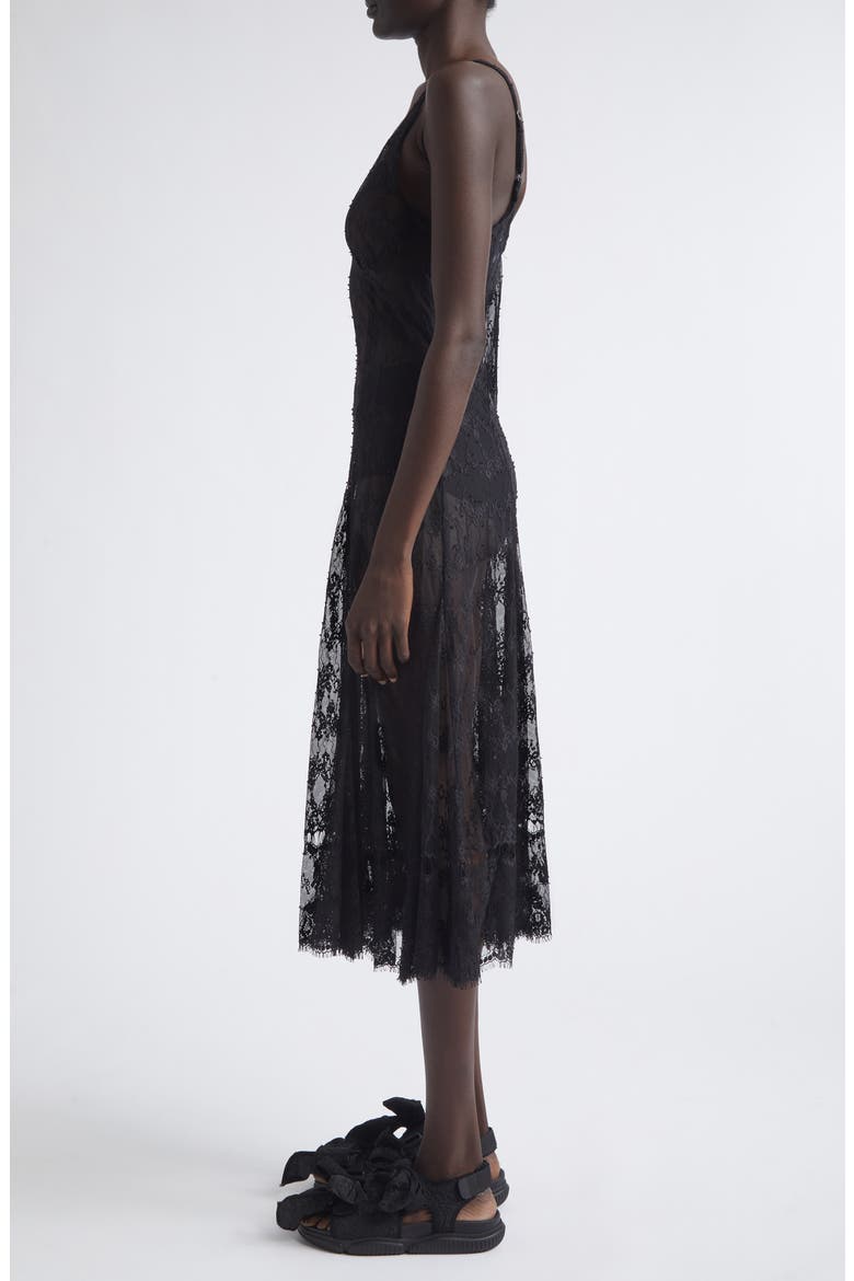 Pamela Sheer Lace Slipdress, Alternate, color, BLACK
