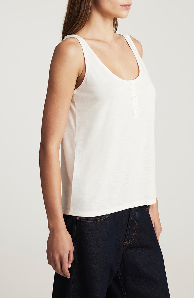 Mavi Jeans Henley Tank, Alternate, color, Antique White