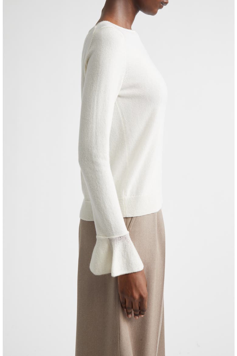 Ruffle Cuff Cashmere Sweater, Alternate, color, CLOUD