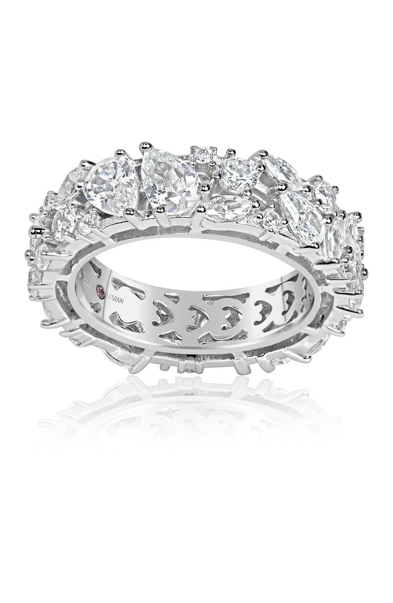 SUZY LEVIAN Sterling Silver CZ Eternity Band, Main, color, White