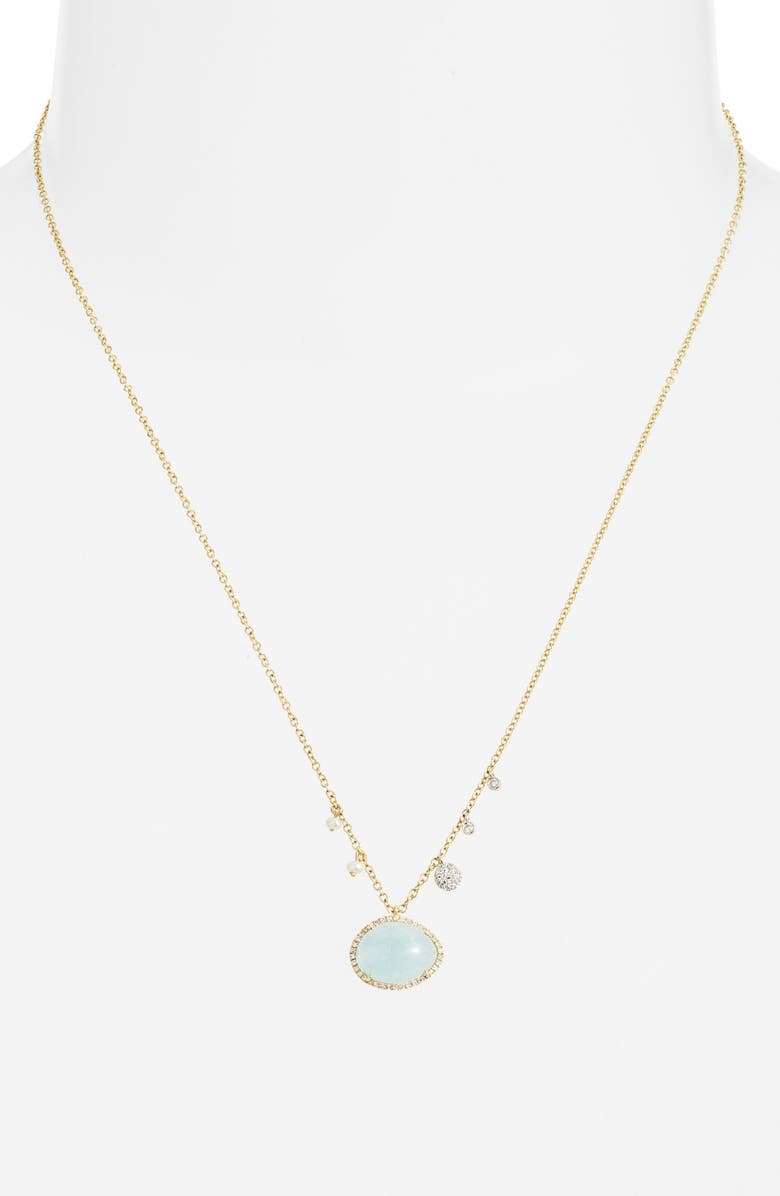 Meira T Aquamarine Pendant Necklace, Alternate, color, Gold