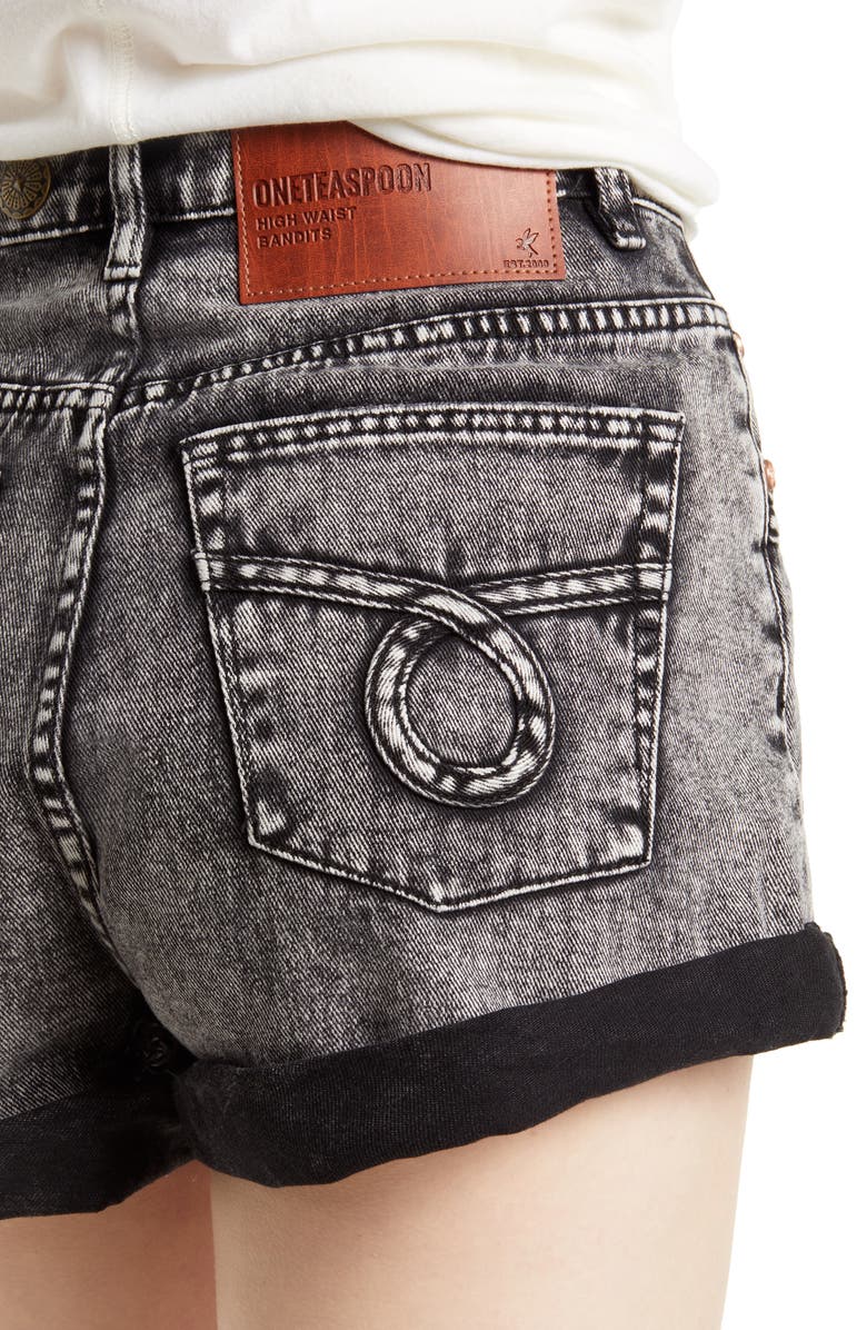 One Teaspoon Bandits Low Rise Cutoff Denim Shorts, Alternate, color, 