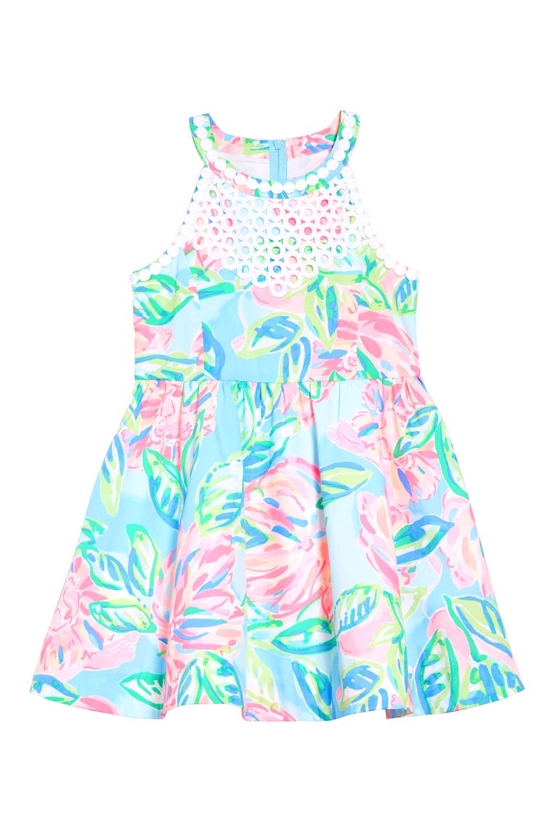 Little Kinley Dress, Main, color, MULTI TOTALLY BLOSSOM