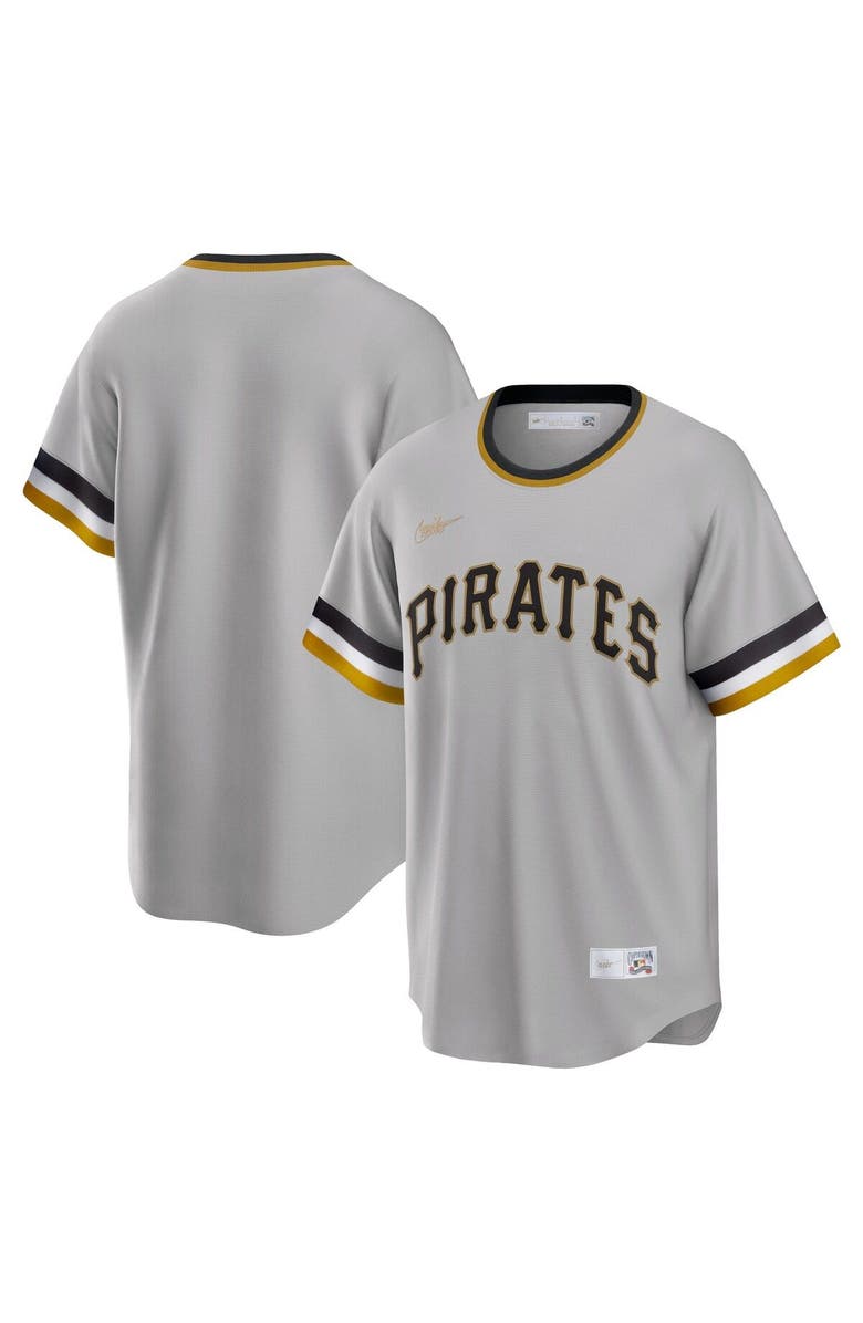 Nike Men's Nike Gray Pittsburgh Pirates Road Cooperstown Collection Team Jersey, Main, color, 