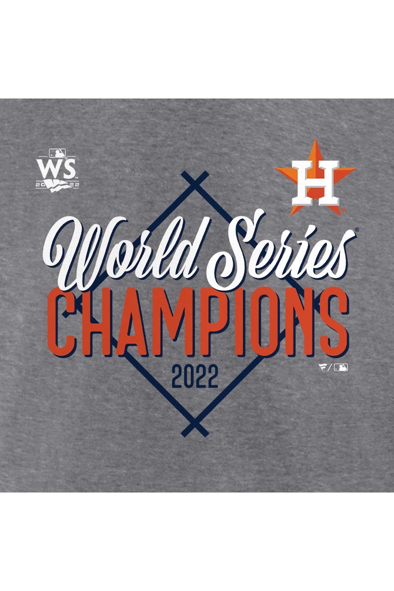 Women's Fanatics Branded Heather Gray Houston Astros 2022 World Series Champions Appeal Play Tri-Blend V-Neck T-Shirt, Alternate, color, Heather Gray