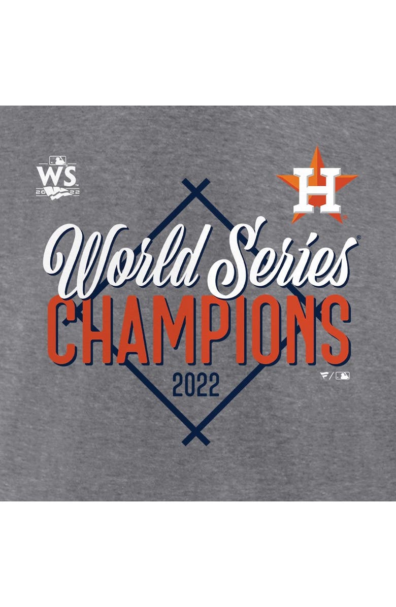 FANATICS Women's Fanatics Branded Heather Gray Houston Astros 2022 World Series Champions Appeal Play Tri-Blend V-Neck T-Shirt, Alternate, color, 