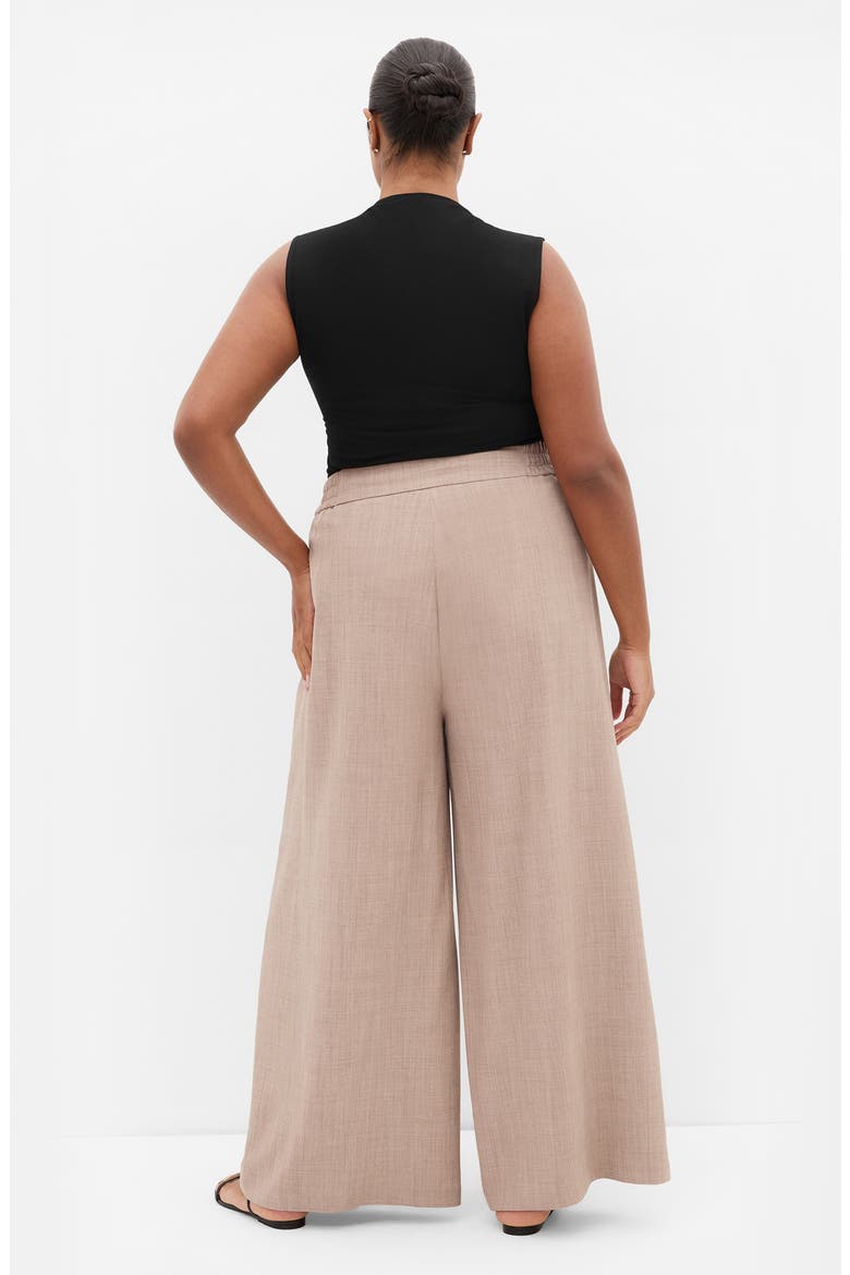 Luci Pleated Wide Leg Pants, Alternate, color, LATTE