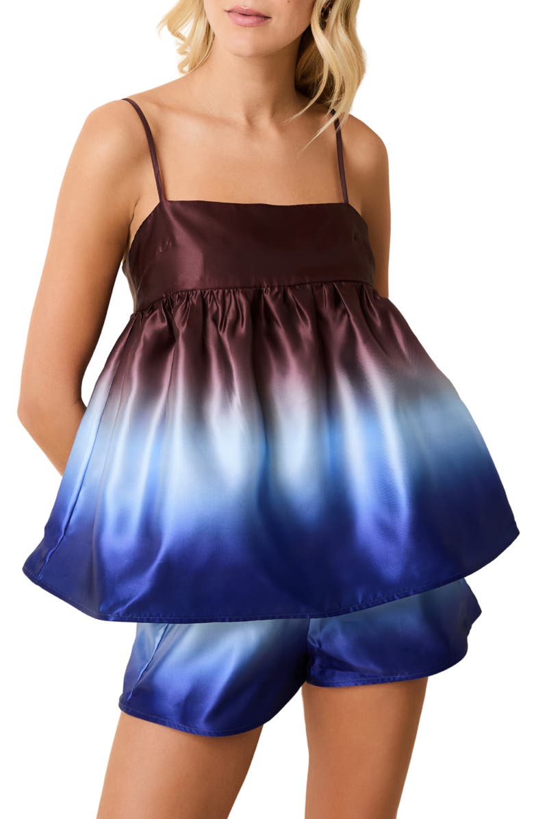 Solid & Striped The Yarden Babydoll Camisole, Main, color, Twilight / Raisin Brown