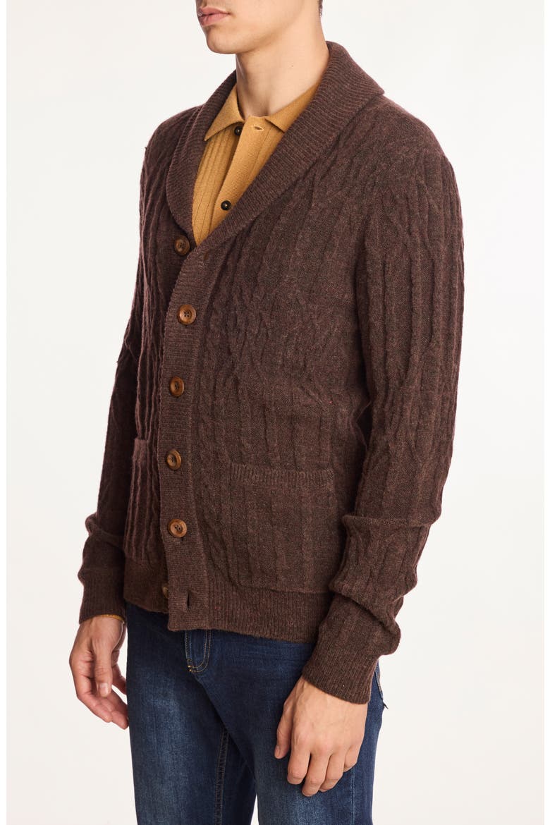 Shawl Collar Cardigan, Alternate, color, ACORN