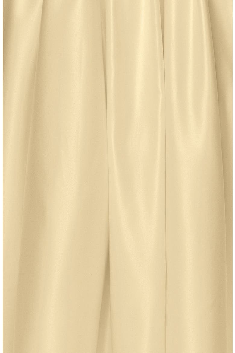 Corset Bodice Satin A-Line Gown, Alternate, color, BUTTER