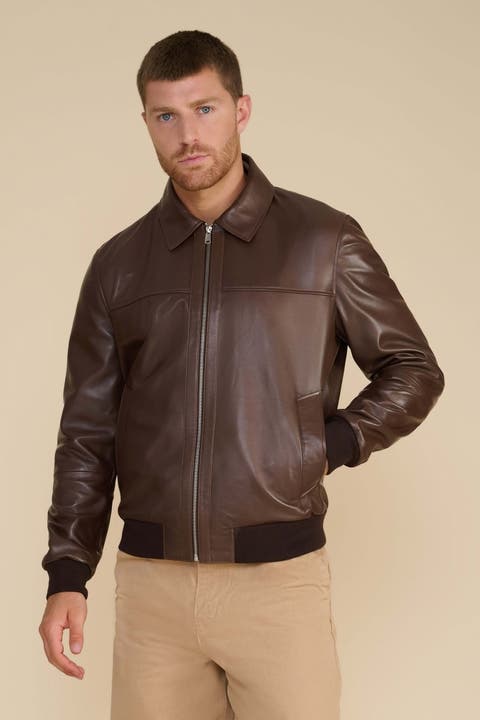 Mason Leather Bomber Jacket