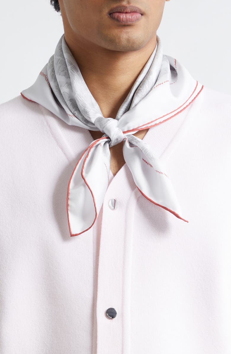 Jacquemus Le Foulard Paysan Silk Square Scarf, Alternate, color, 