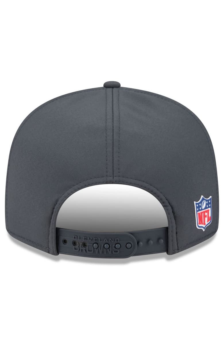 New Era Men's New Era Charcoal Cleveland Browns 2025 Sideline Cold Weather Split Panel 9FIFTY Snapback Hat, Alternate, color, Charcoal