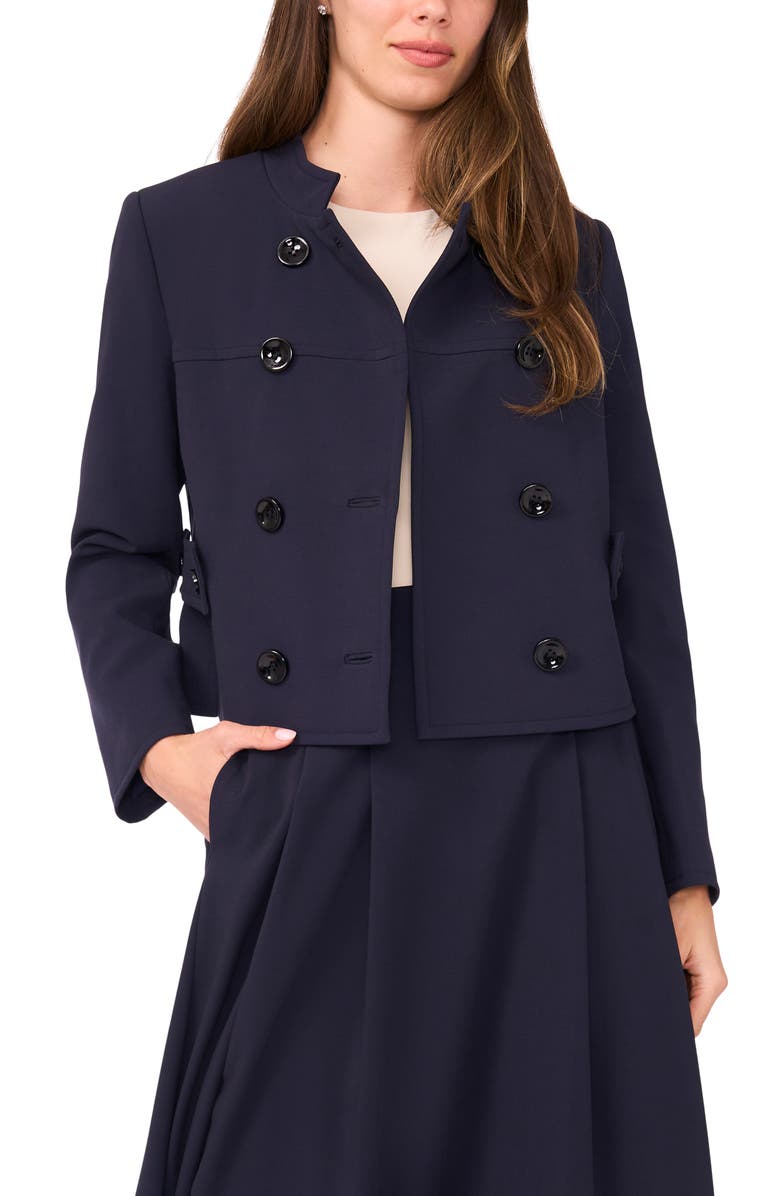 Halogen<sup>®</sup> Double Breasted Crop Blazer, Alternate, color, Navy Depths