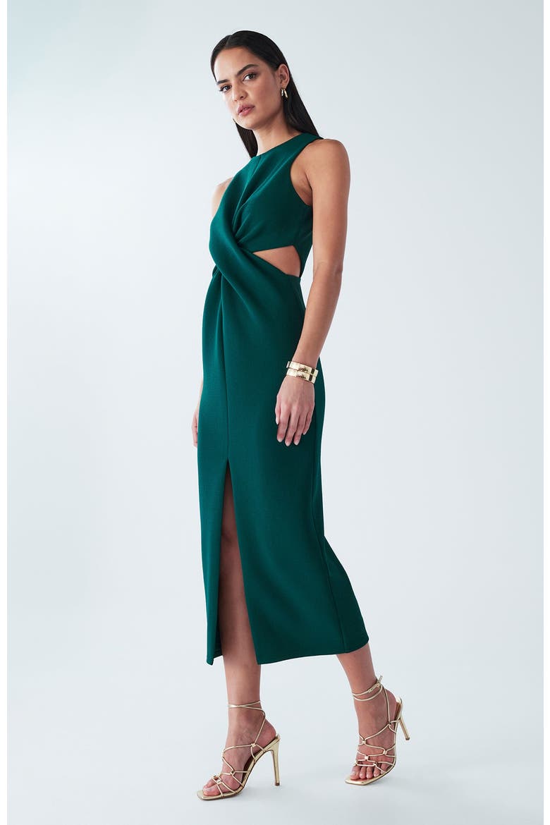 Newark Midi Dress, Alternate, color, Emerald