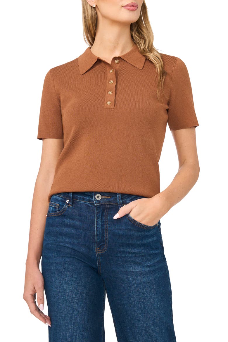 Ronni Polo Sweater, Main, color, GINGER SPICE