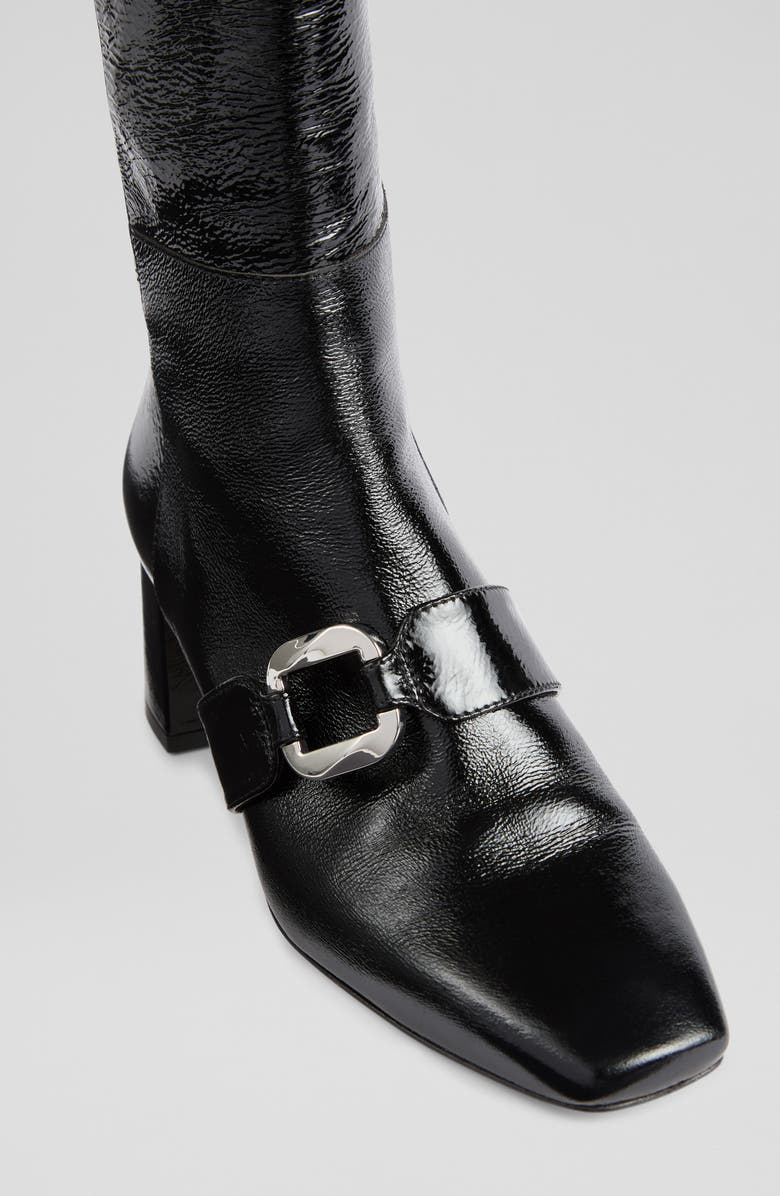 LK Bennett Gigi Oloid Block Heel Knee High Boot, Alternate, color, Black