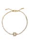 Initial Tennis Slider Bracelet