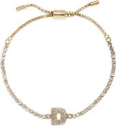 BaubleBar Initial Tennis Slider Bracelet