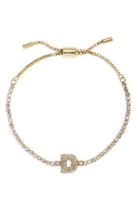 Initial Tennis Slider Bracelet