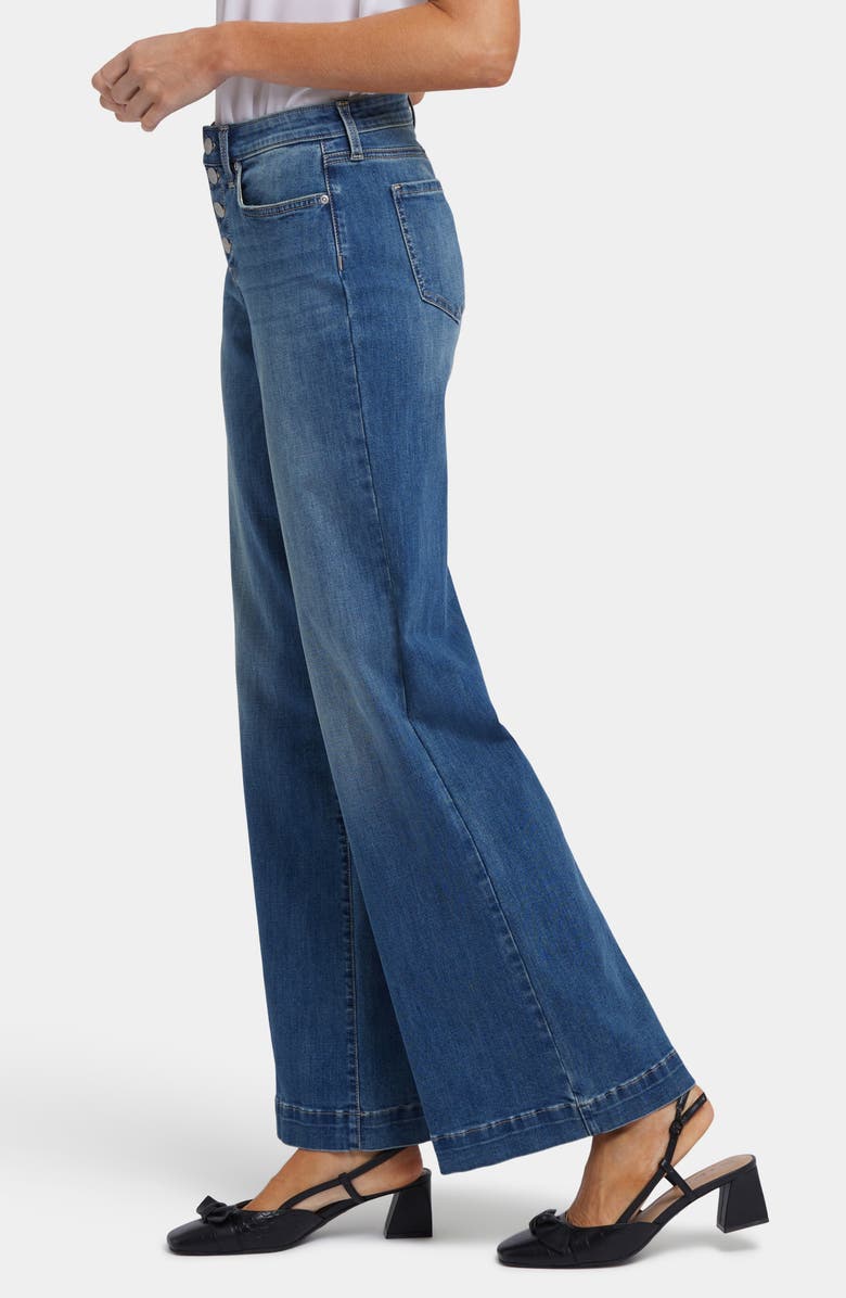 NYDJ Teresa Cool Embrace<sup>®</sup> Exposed Button Wide Leg Jeans, Alternate, color, 