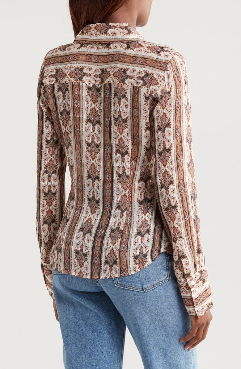 PAIGE Desano Stripe Silk Blend Shirt, Alternate, color,