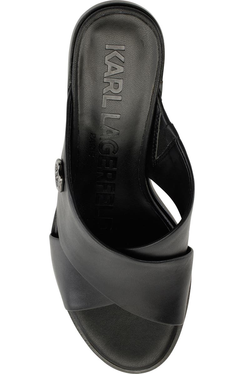 KARL LAGERFELD PARIS Henryk Criscross Slide Sandal, Alternate, color, Black