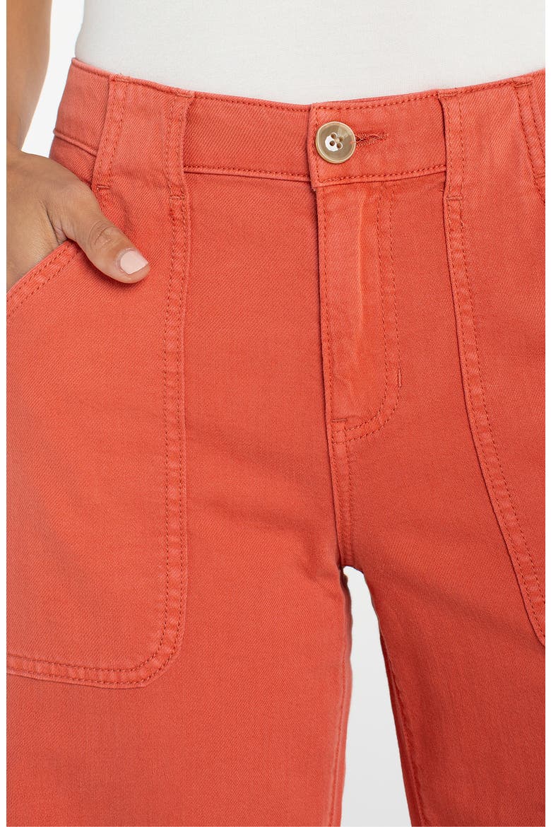 Stride High Waist Crop Wide Leg Utility Pants, Alternate, color, RED CLAY