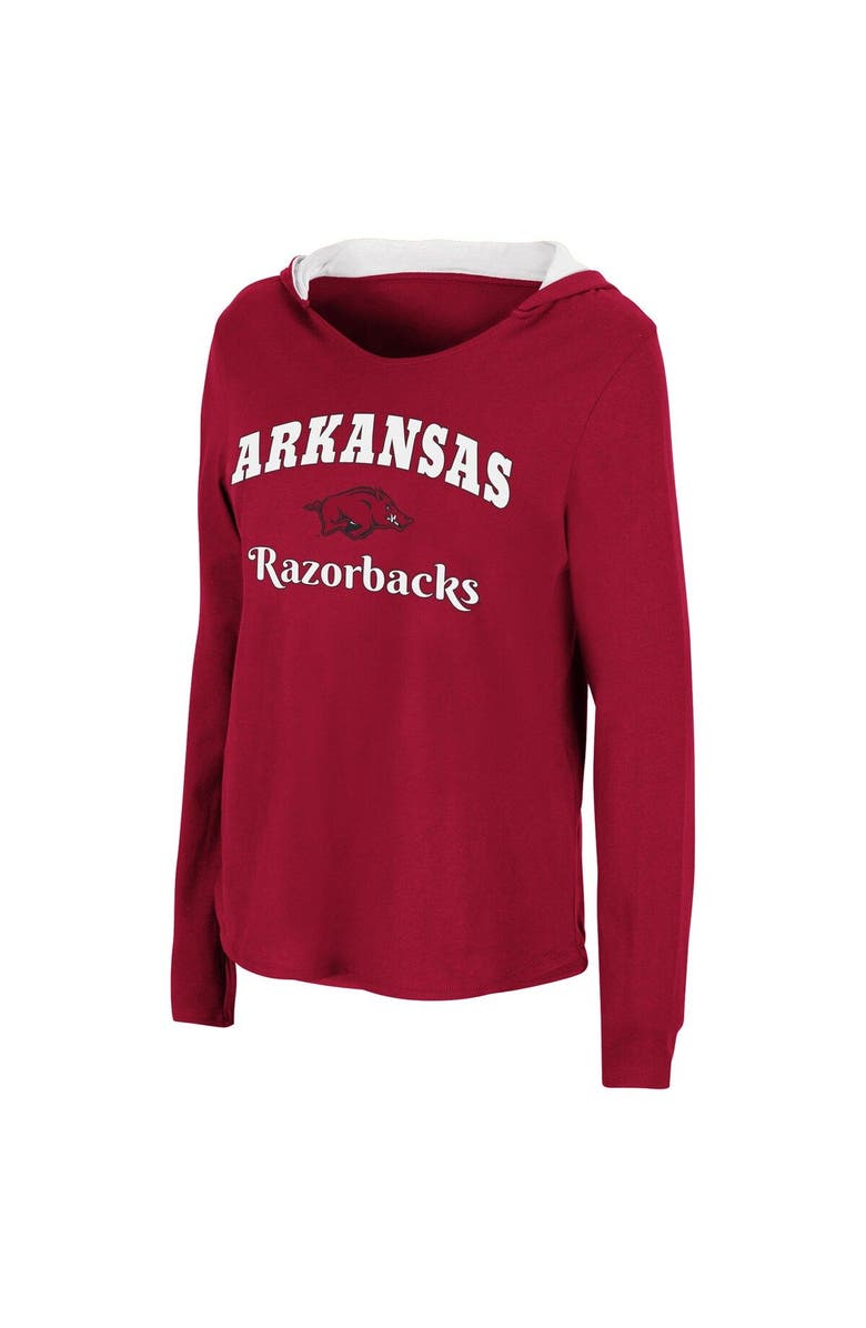 COLOSSEUM Women's Colosseum Cardinal Arkansas Razorbacks Catalina Hoodie Long Sleeve T-Shirt, Alternate, color, Cardinal